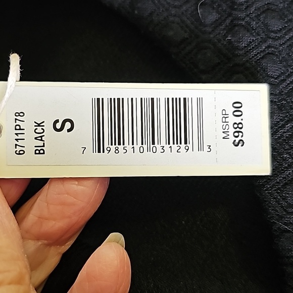 Max Studio NWT, women's black pop over top size small, oversized. Beauti…‎ - Picture 7 of 14